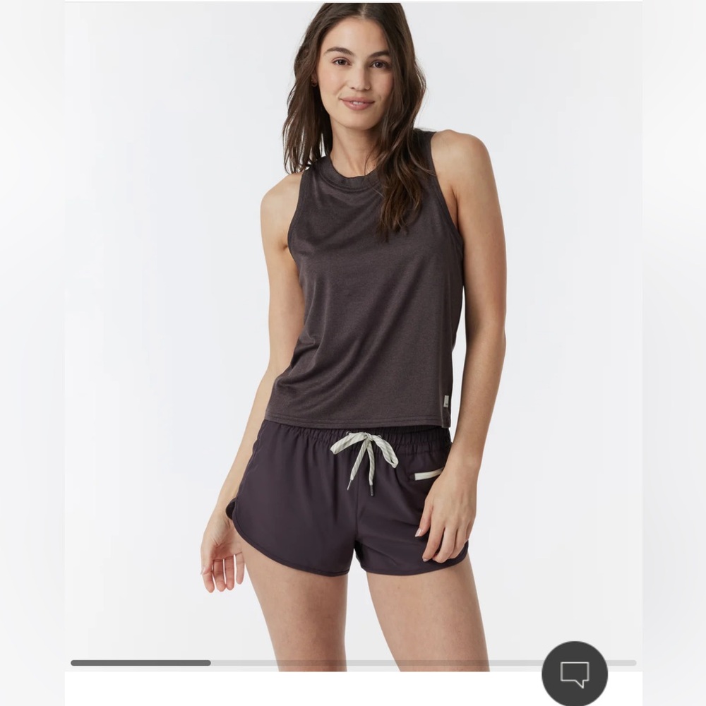VUORI dark gray high neck tank size S